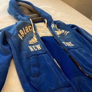 Abercrombie & Fitch Men’s Blue Zip Up